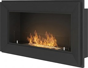 Kominek bioetanolowy Frame 900 SimpleFire do zabudowy ze szkłem - matowa czerń