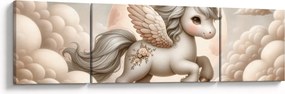 Obraz - Jednorożec w chmurach (170x50 cm)