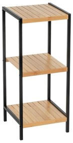 Czarno-naturalny bambusowy regał 30x70 cm – Casa Selección