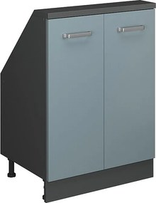 Szafka kuchenna na dach skośny niebiesko-szary 60x46x81.6 r-line