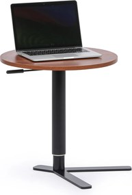 Stolik odkładczy, z regulacją wysokości, 51-77 x 50 cm, ciemny orzech
