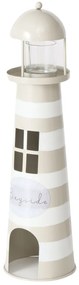 Zestaw metalowych dekoracji w kształcie latarni morskich SANDS, wys. 40-57 cm