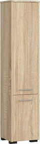 Słupek łazienkowy AKORD FIN Dąb Sonoma 30 cm 2 drzwi kolor Dąb Sonoma mat 5 półek 30x30x140 cm