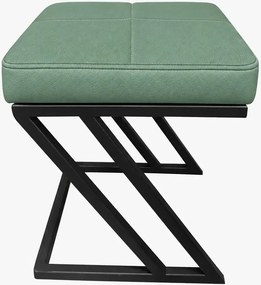 Pufa ZETA LOFT ławka taboret podnóżek metal eko-skóra D7