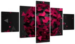 Obraz abstrakcji 3D (125x70 cm)