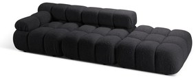 Antracytowa sofa modułowa z materiału bouclé 288 cm Bellis – Micadoni