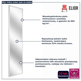 Białe wiszące lustro K7-K15