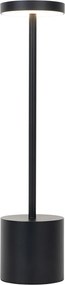 Lampa stołowa zewnętrzna czarna z LED i ściemniaczem dotykowym, ładowana - Dupont