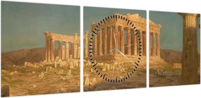 Obraz - Frederic Edwin Church, The Parthenon, reprodukcje (z zegarem) (90x30 cm)