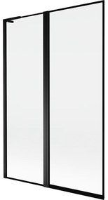 Mexen Mist L parawan nawannowy 2-skrzydłowy lewy 120 x 150 cm, czarna ramka, czarny - 8A9L-120-011-70-70-L