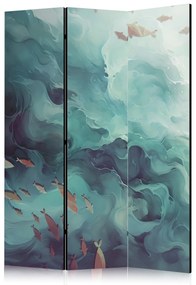 Parawan dwustronny Zwierzęta 135x172 cm 3-częściowy szary ARTGEIST B