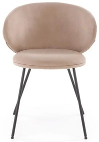 Krzesło tapicerowane K587 VELVET beżowe  HALMAR