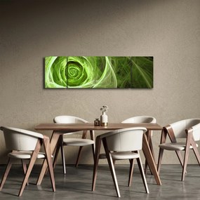 Obraz - Abstrakcyjny zielony róż (170x50 cm)