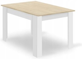 Zestaw do jadalni 1+4, stół MADO 120x80 biały + krzesła BALI MARK szary