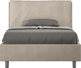 Łóżko bez stelaża tapicerowane 120x190 microfibra piaskowy Antea Large