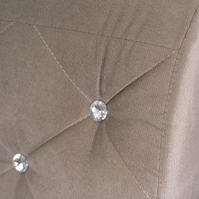 Sofa Rozkładana z Funkcją Spania VIVO Dwuosobowa Beżowa Glamour do Salonu