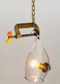 Oryginalna lampa wisząca ze szklanym kloszem Vice