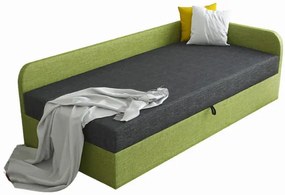 Tapczan młodzieżowy szary + zielony T5-F09