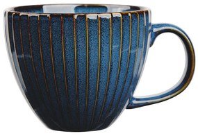 Altom Kubek porcelanowy duży Reactive Stripes niebieski, 450 ml