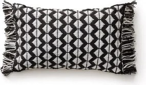 Czarno-biała poduszka do wnętrz i na zewnątrz Morty 60