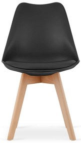 Stół NP 120x80 Artisan nogi czarne + 4 krzesła MARK czarne nogi naturalne