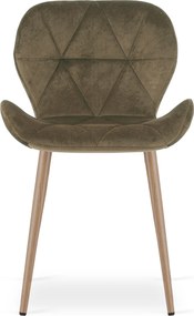 Krzesło jadalniane MANGO VELVET, brązowe