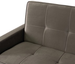 Sofa z Funkcją Spania ALUNA Rozkładana Wersalka Dwuosobowa Beżowa Nowoczesna do Salonu