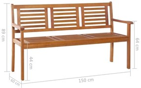 Brązowa drewniana ławka ogrodowa H8-D91