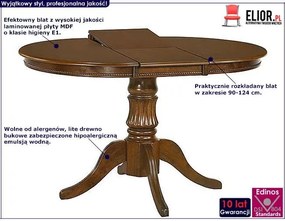 Stół rozkładany ciemny orzech S6-M23