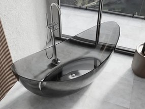 Mexen Vea wanna wolnostojąca transparentna 180 x 80 cm, black, korek chrom - 58091808013