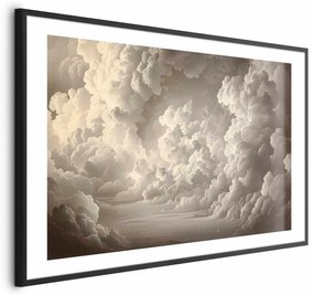 Plakat Miękka gra światła 42x29,7 cm z ramą czarną z marginesem ARTGEIST B