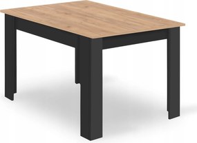 Zestaw stół i 4 krzesła Savio 033, 120x80 cm, dąb craft/czarny, krzesła czarne