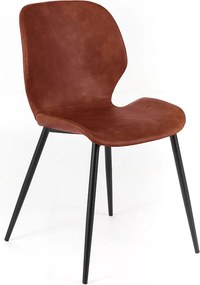 Komplet 4 eleganckich krzeseł z miękkiej w dotyku skóry ekologicznej vintage "Liam" w kolorze bordowym, 45x55 cm, wys. 83 cm