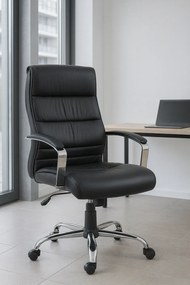 Czarny fotel biurowy do gabinetu F0-L17