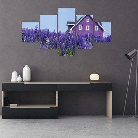 Obraz lawendowego pola (125x70 cm)