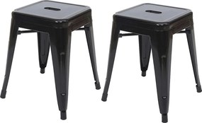 Taboret MCW-A73 (zestaw 2 sztuk),  czarny