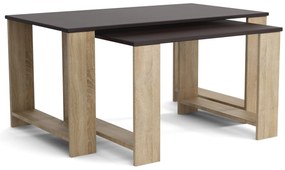 Stoliki kawowe ZESTAW STOLIKÓW 90+65cm MORI Dąb Sonoma/Wenge