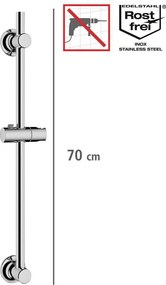 Drążek prysznicowy z montażem bez wiercenia, 70 cm, WENKO