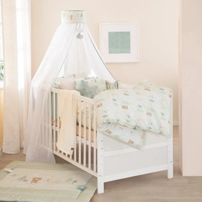 Jasnozielona bawełniana pościel dziecięca do łóżeczka 100x135 cm Woodland Buddies – Roba
