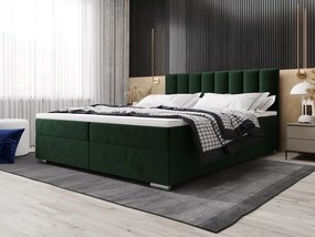 BEDANTE Łóżko kontynentalne ZILANO2 140x200 Itaka 10 Ciemnozielony