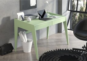 Drewniane bukowe biurko z szufladami Visby LISA/jasna zieleń