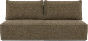 Sofa z Funkcją Spania MAVIA Brązowa Boucle Nowoczesna
