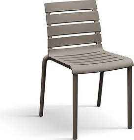 Zestaw 6 krzeseł z polipropylenu w kolorze gołębiej szarości, z możliwością sztaplowania - GANDIA