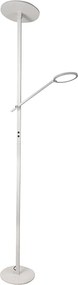 Regina - Biała lampa stojąca LED z metalu wys. 180 cm Fabas Luce - 2 lampy o mocy 36 W i 12 W ze zintegrowaną diodą LED 3000 K