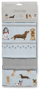 Zestaw ścierek i rękawicy kuchennej 4 szt. Curious Dogs – Cooksmart ®