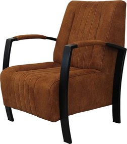 Nowoczesny fotel Looft w kolorze terrakoty-ponadczasowy styl