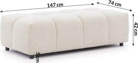 Beżowy podnóżek Albane – Ropez