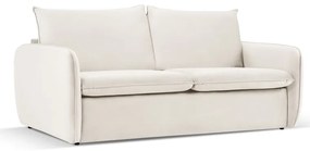Kremowa aksamitna rozkładana sofa 214 cm Vienna – Cosmopolitan Design