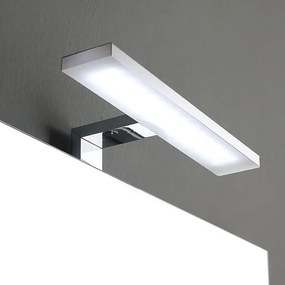 Szafka łazienkowa wisząca 60 cm w kolorze dębu "Belize" z 2 ceramicznymi drzwiami do umywalki i lustrem 60x80 cm