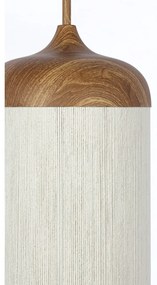 Lampa wisząca w naturalnym kolorze z tekstylnym kloszem ø 27,5 cm Dania – Light &amp; Living